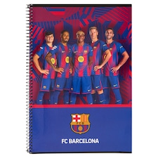FCB FC Barcelona négyzetrácsos spirálfüzet A4 80 oldal