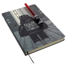 LEGO Star Wars Darth Vader & Lightsaber vonalas jegyzetfüzet A5 192 oldal és gél toll 0,7 mm