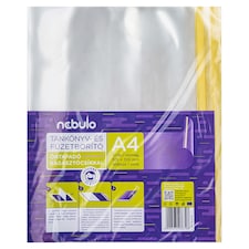 Nebulo sima átlátszó A4-es tankönyvborító öntapadós ragasztó csíkkal 515 x 310 mm 10 db