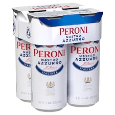 Peroni Nastro Azzurro minőség világos sör 5% 4 x 0,5 l