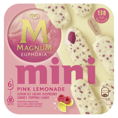 Magnum Mini Multipack Jégkrém Pink Lemonade 6 x 55 ml