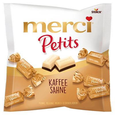 merci Petits Kávés-Tejszínes Csokoládékülönlegesség 125 g