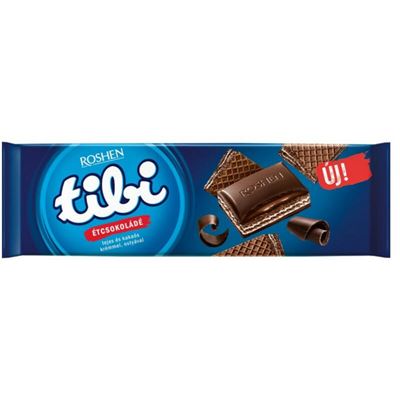 tibi Étcsokoládé Tejes és Kakaós Töltelékkel, Kakaós Ostyával 265 g