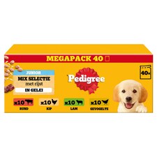 Pedigree Junior Vegyes Válogatás teljes értékű nedves eledel kölyökkutyák számára 10 x 100 g (4 kg)