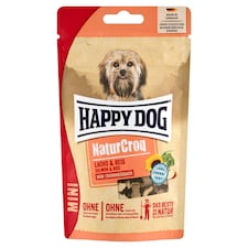 Happy Dog NaturCroq mini training jutalomfalat, lazacos kiegészítő állateledel kutyák számára 100 g