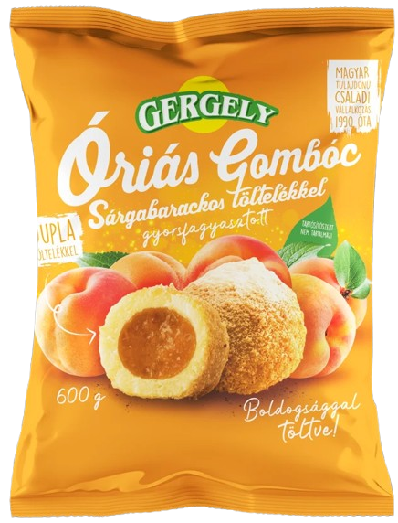 Óriás gombóc sárgabarackos töltelékkel