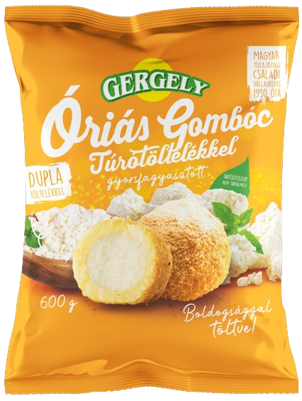 Óriás gombóc túrótöltelékkel