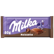MILKA TEJCSOKOLÁDÉ MOGYORÓKRÉMMEL TÁBLÁS CSOKOLÁDÉ 80 g