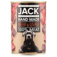 Jack Szuper Premium lazac konzerv teljes értékű állateledel felnőtt kutyák számára 400 g