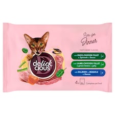 Delickcious Best Of macskaeledel válogatás 4 x 85 g (340 g)