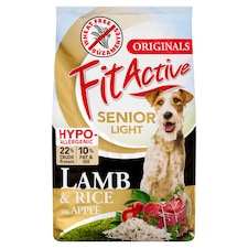 FitActive Senior Light Hypoallergenic Lamb & Rice with Apple búzamentes száraz eledel 4 kg