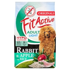 FitActive Wheat Free Adult Rabbit & Apple with Rice teljesértékű búzamentes száraz eledel 4 kg