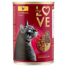 My Love teljes értékű nedves állateledel felnőtt macskáknak csirkével szószban 415 g