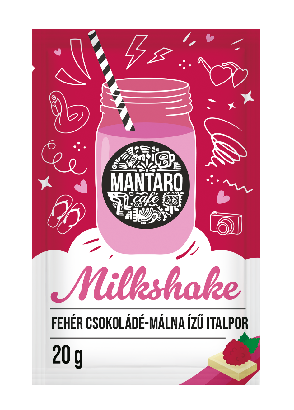 Mantaro Milkshake Fehér csokoládé-málna ízű italpor