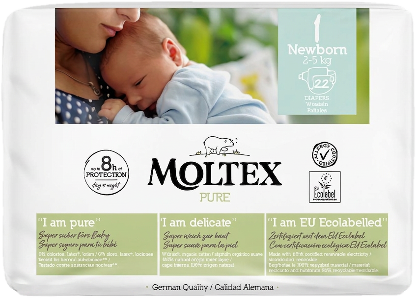 Moltex Pure Nadrágpelenka 1 (2-5 kg)