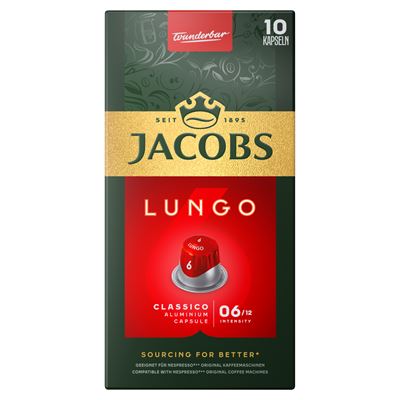 JACOBS Lungo Classico őrölt-pörkölt Kávékapszula 10 x 5,2 g