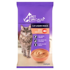 Pet Specialist folyékony jutalomfalat lazaccal felnőtt macskák számára 5 x 15 g (75 g)