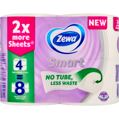 Zewa Smart Coreless toalettpapír 3 rétegű 4 tekercs