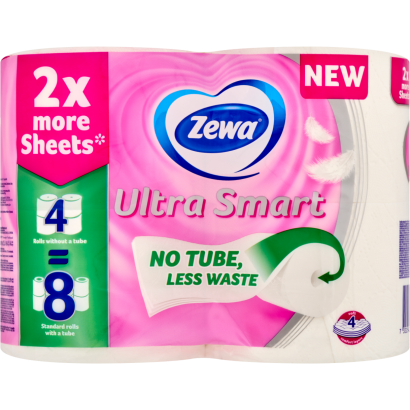 Zewa Ultra Smart Coreless toalettpapír 4 rétegű 4 tekercs