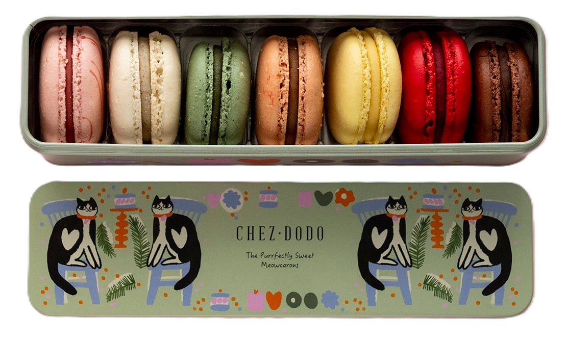 Chez Dodo macaron válogatás fémdobozban (7db)