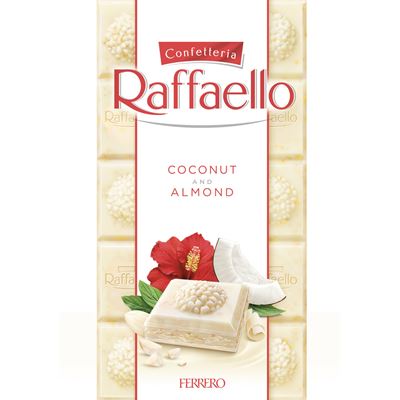 Raffaello Prémium táblás fehér csokoládé kókuszos-mandulás krémmel töltve 90 g