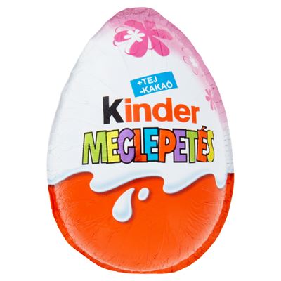 Kinder Meglepetés belső tejes réteggel bevont tejcsokoládé tojás, belsejében meglepetéssel 20 g