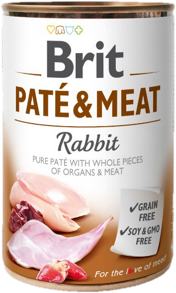 Brit Care Pate and Meat teljes értékű nedves kutyaeledel/kutyakonzerv, nyúl 400 g