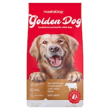 NashiDay Golden Dog teljes értékű száraz állateledel felnőtt kutyák számára marhával 3 kg