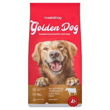 NashiDay Golden Dog teljes értékű száraz állateledel felnőtt kutyák számára marhával 10 kg