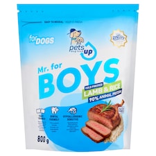 PetsUp Mr. for Boys érzékeny kutyák igényeihez igazodó bárány és rizs alapú prémium kutyatáp 800 g