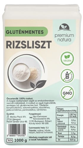 Premium Natura Rizsliszt