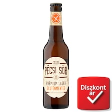 Pécsi Sör Prémium Lager gluténmentes minőségi világos sör 5% 0,33 l