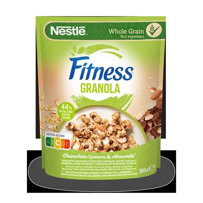 Nestlé Fitness Csokoládés Mandulás és Quinoás Granola 300 g