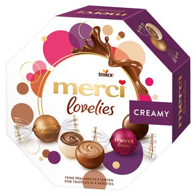 merci lovelies Creamy Krémmel Töltött Csokoládégolyó 185 g