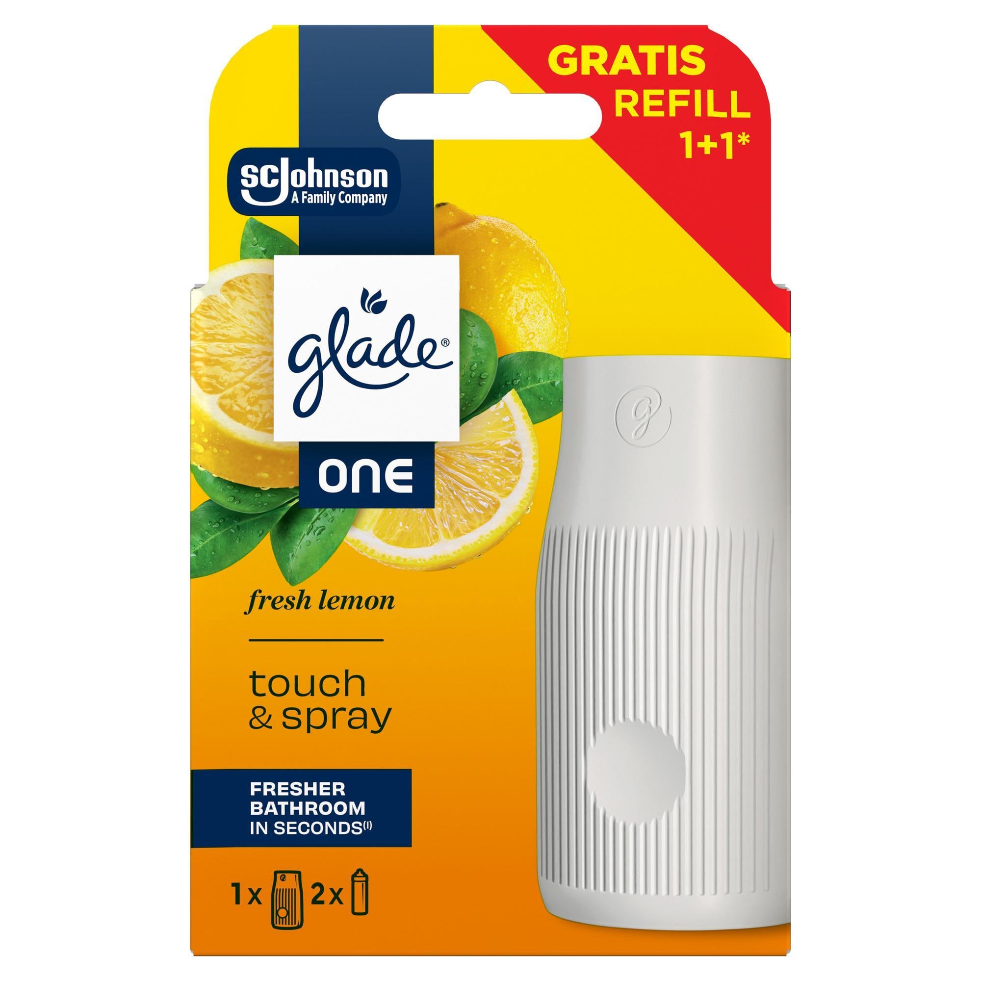 Glade ONE - Fresh Lemon, Touch & Spray koncentrált aeroszolos légfrissítő készülék