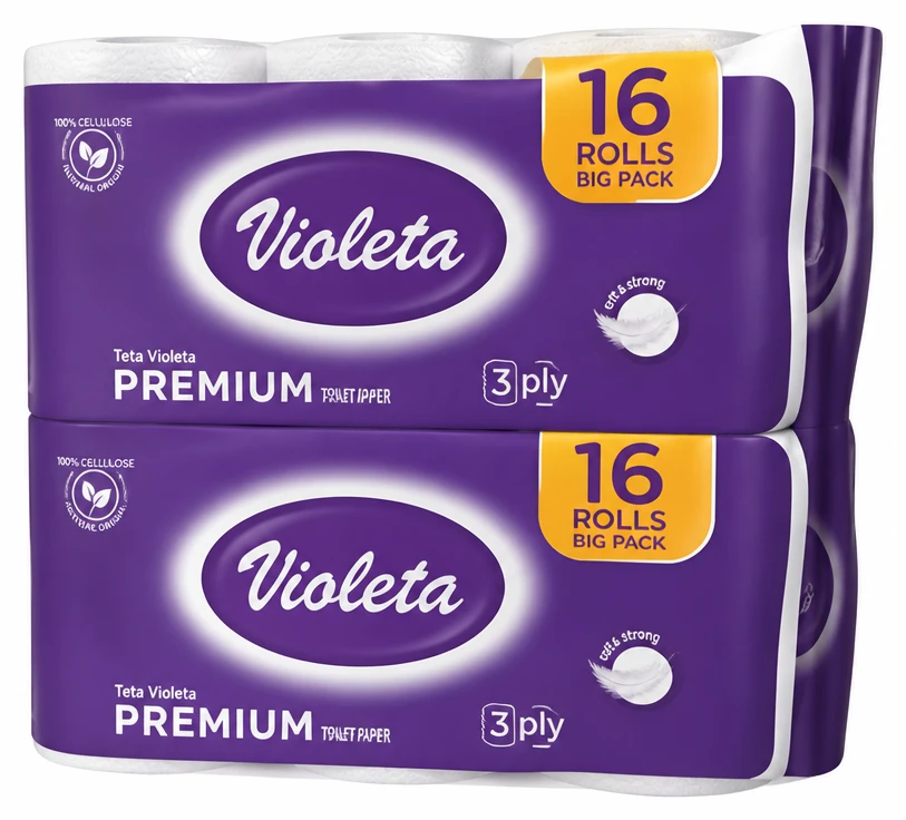 Violeta toalettpapír többféle, 3rétegű