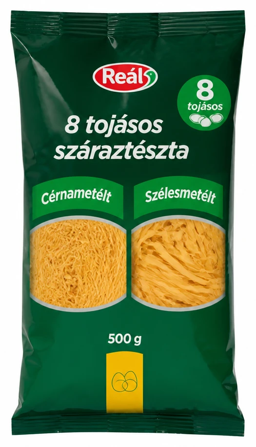 Reál 8 tojásos száraztészta Cérnametélt, Szélesmetélt