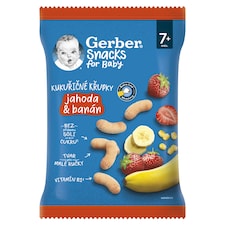 Gerber epres-banános kukoricasnack, 7 hónapos kortól 28 g