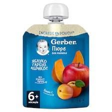 Gerber alma-sütőtök-sárgabarack püré, 6 hónapos kortól 90 g