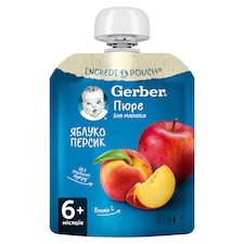 Gerber alma-barack gyümölcspüré, 6 hónapos kortól 90 g