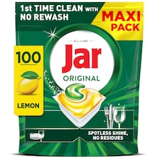 Jar Original Mosogatókapszula, Lemon, , 100 Mosogatókapszula, Újramosogatás Nélkül