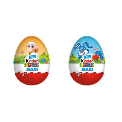 Kinder Surprise Maxi belső tejes réteggel bevont tejcsokoládé figura meglepetéssel 100 g
