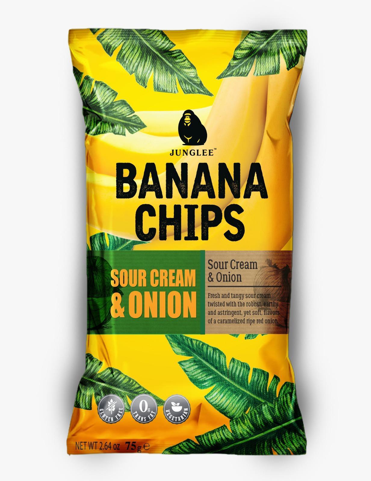 Junglee Jack Banán Chips - tejföl és hagyma ízű