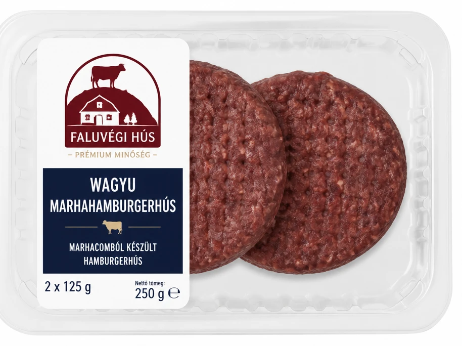 FALUVÉGI HÚS Wagyu marhahamburgerhús