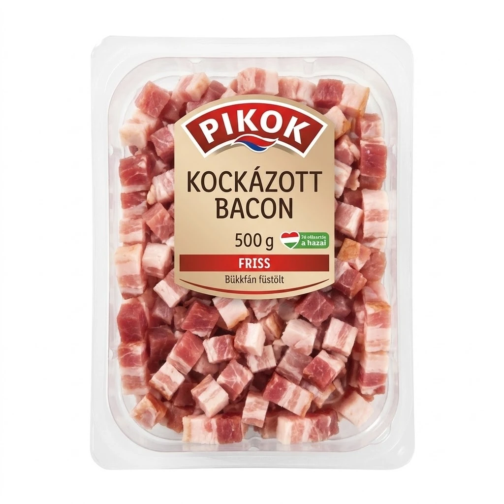 PIKOK Kockázott bacon