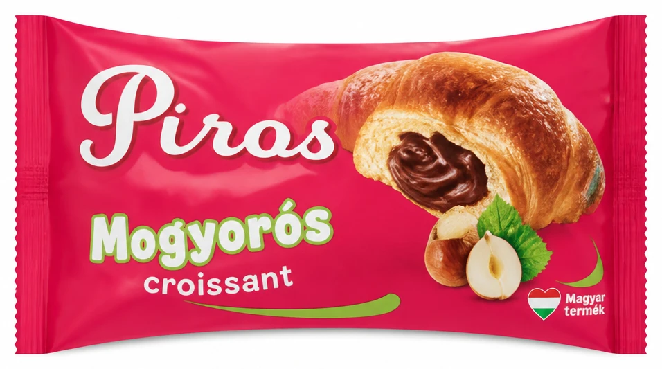 PIROS Mogyorós croissant