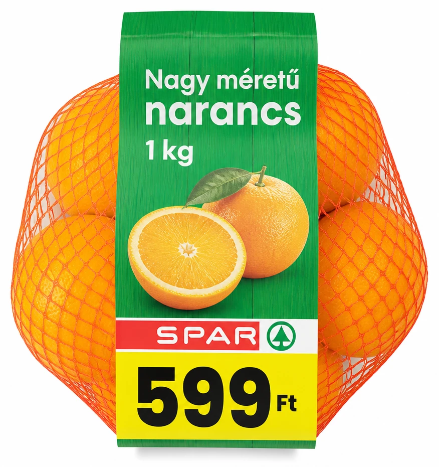 Nagy méretű narancs