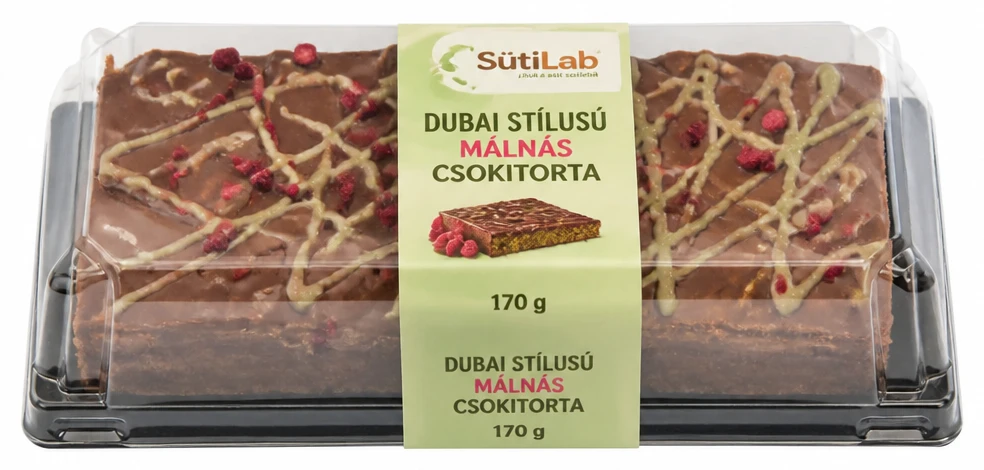 SütiLab dubai stílusú málnás csokitorta
