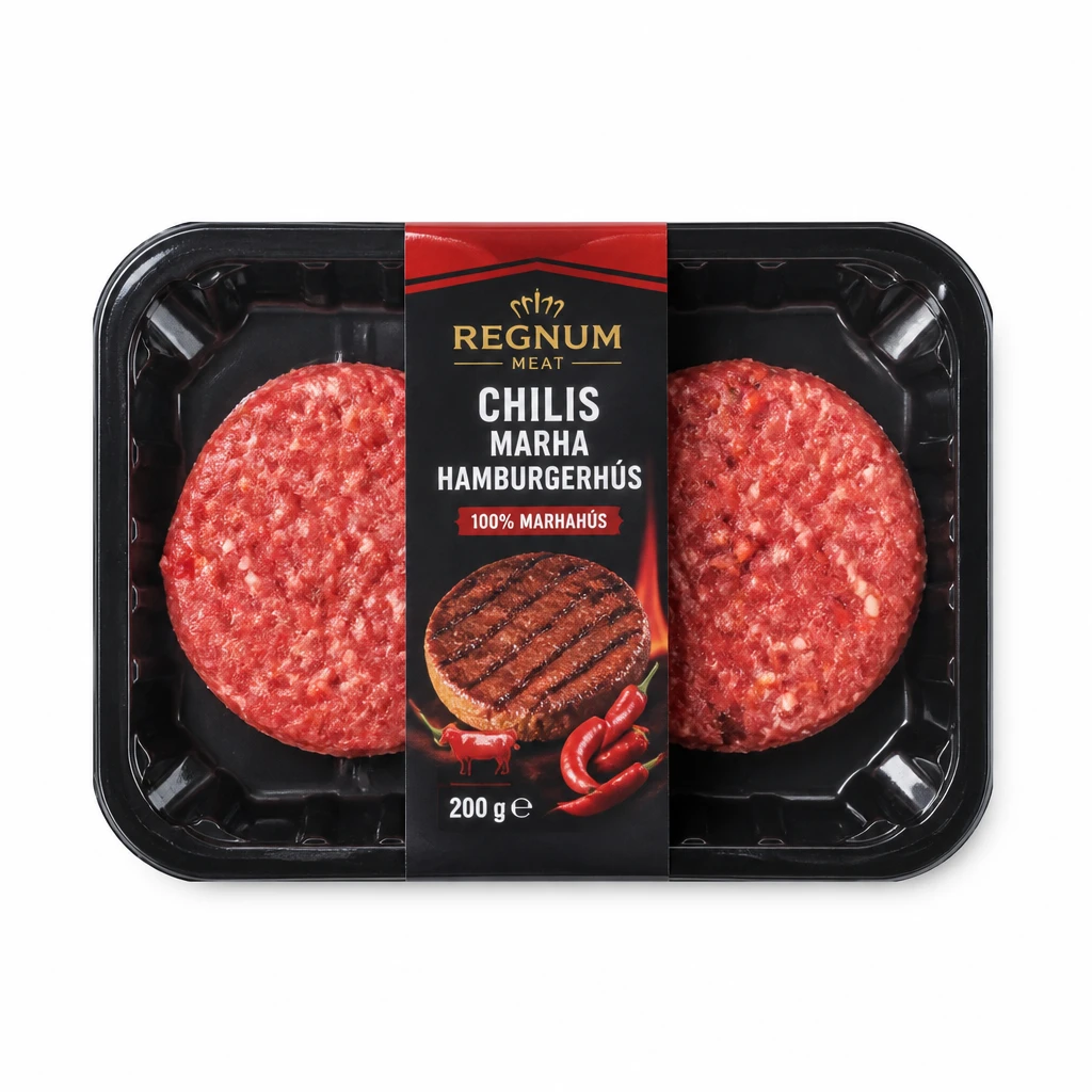 Regnum marha hamburgerhús, chilis marha hamburgerhús tálcás
