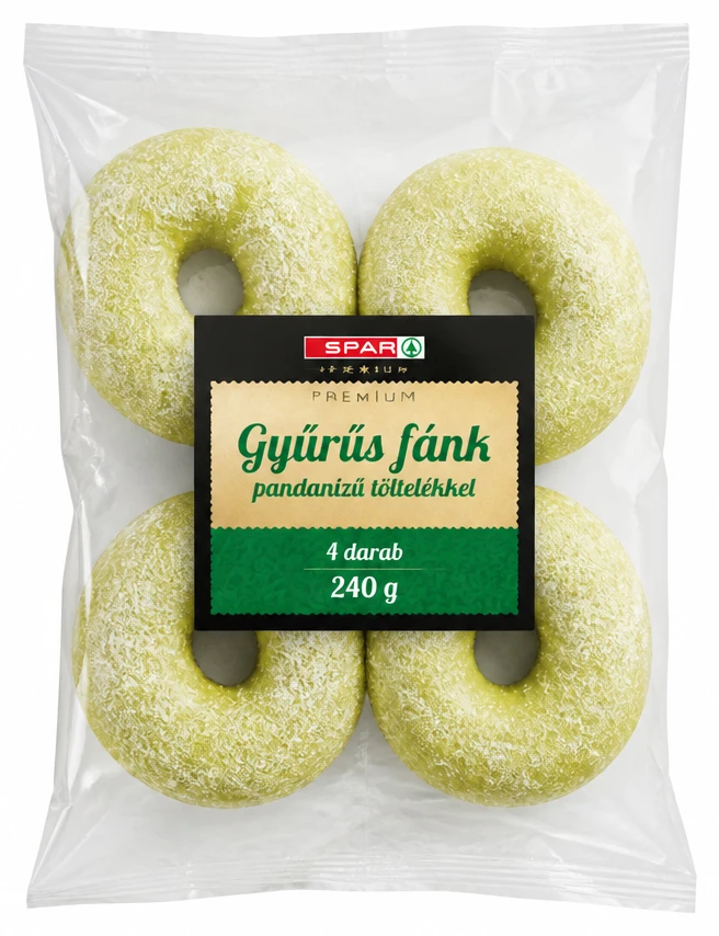Gyűrűs fánk pandanízű töltelékkel